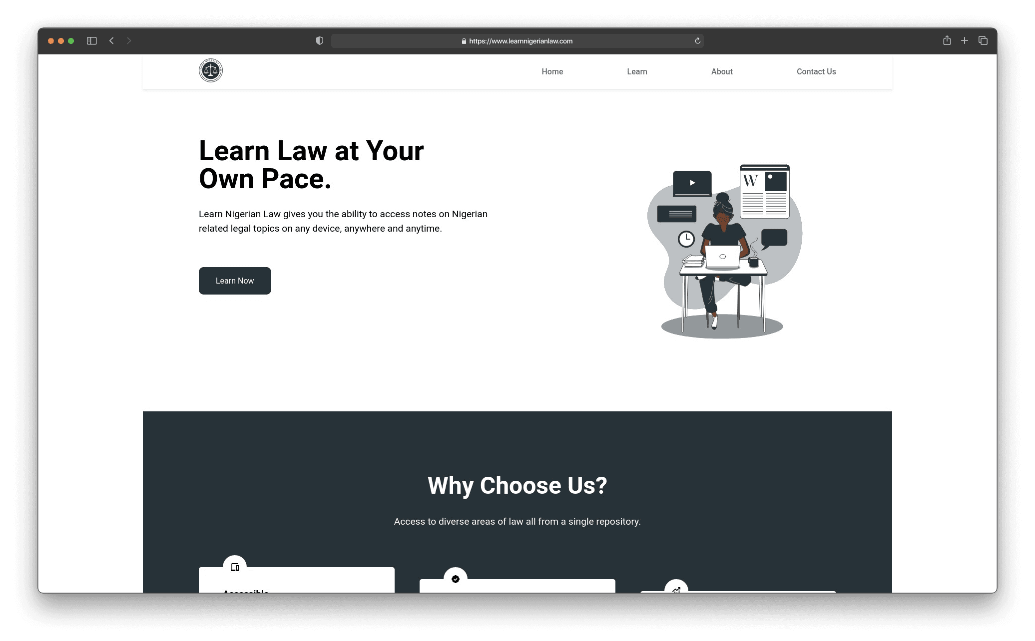 Learn Law home page